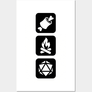 DnD Design Eat Sleep Roll D20 Posters and Art